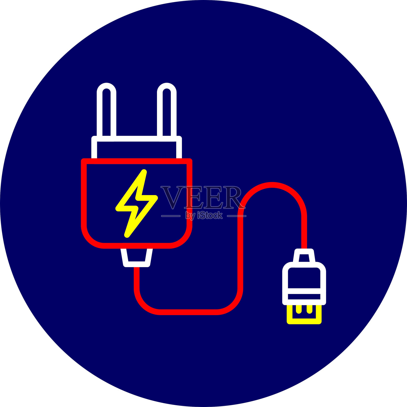 充电器图标插画图片素材
