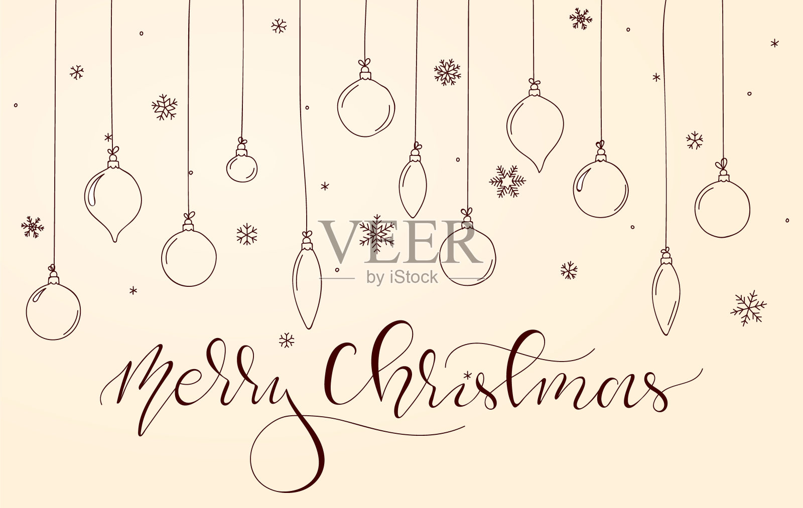 圣诞节涂鸦背景插画图片素材