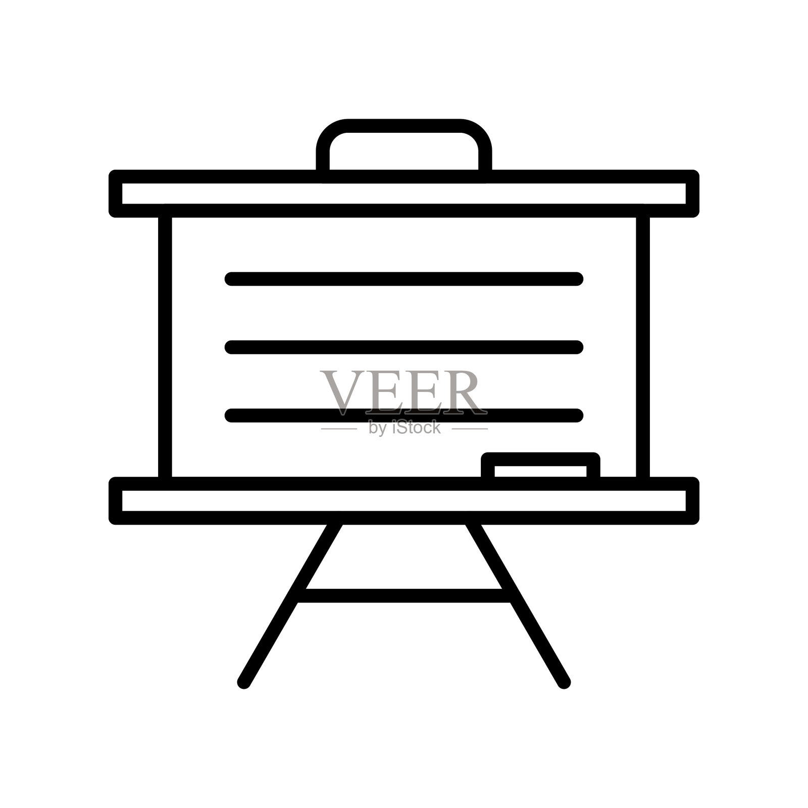 白板上的图标插画图片素材