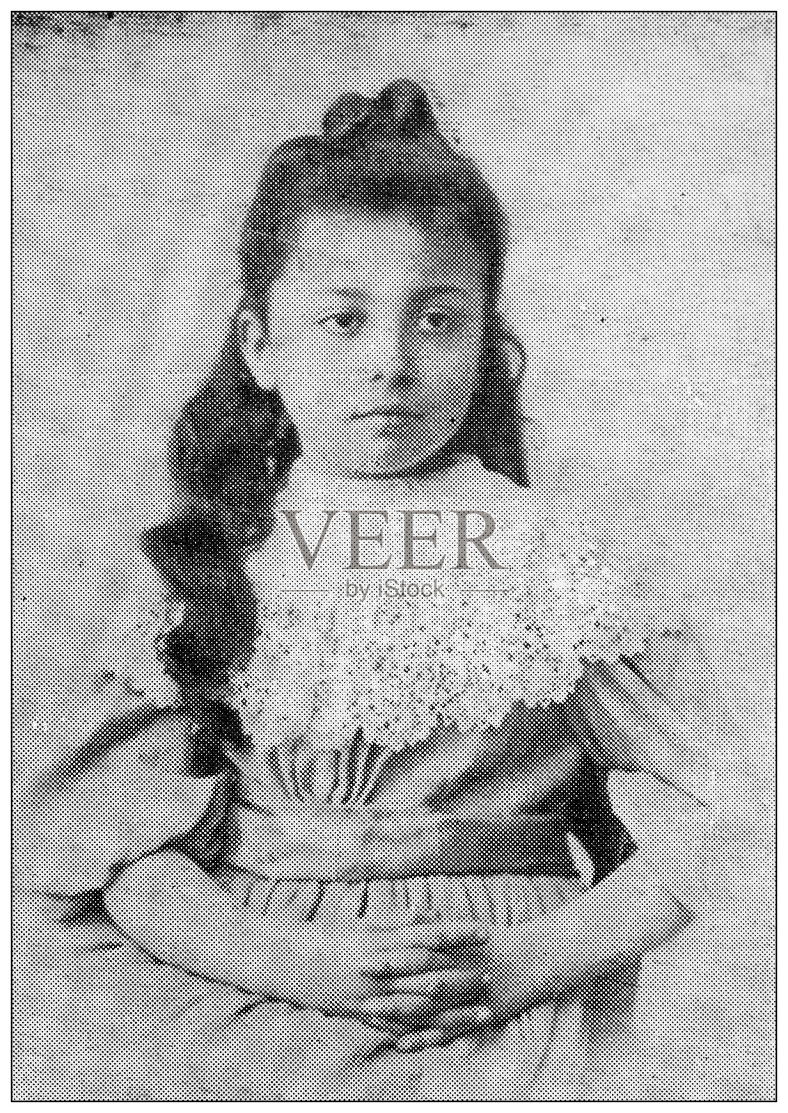 古董图像:巴扎尔德拉Charité火灾的受害者,1897年,巴黎:杰曼·弗拉尔插画图片素材