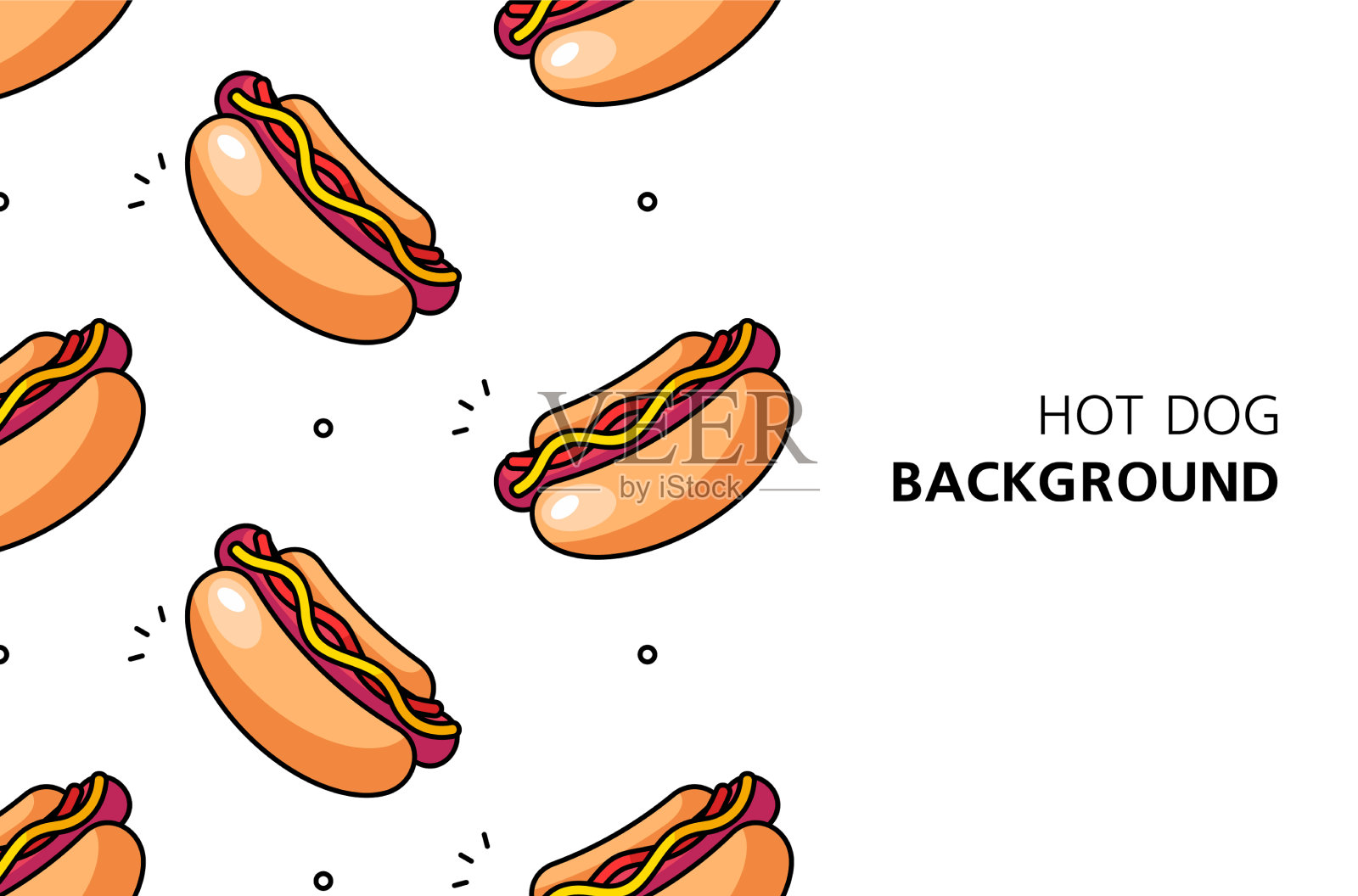 热狗的背景插画图片素材