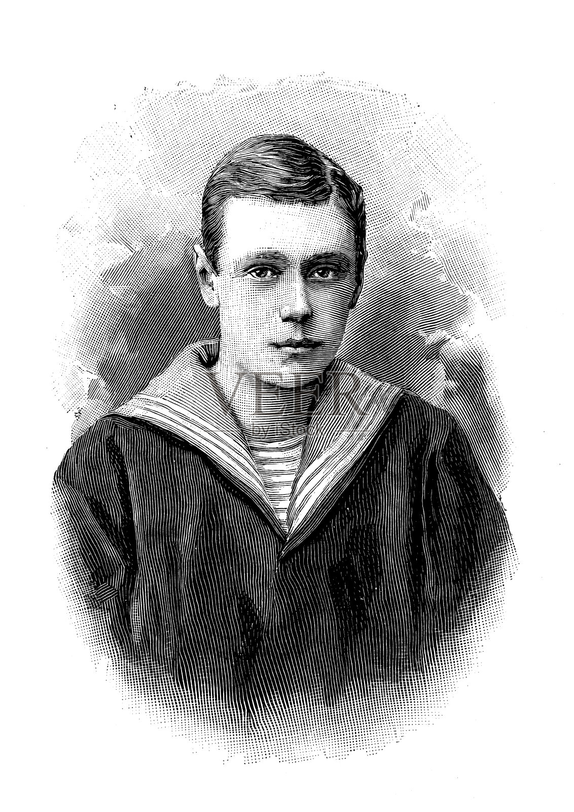 古董插图:俄罗斯大公乔治·亚历山德罗维奇,1885年插画图片素材