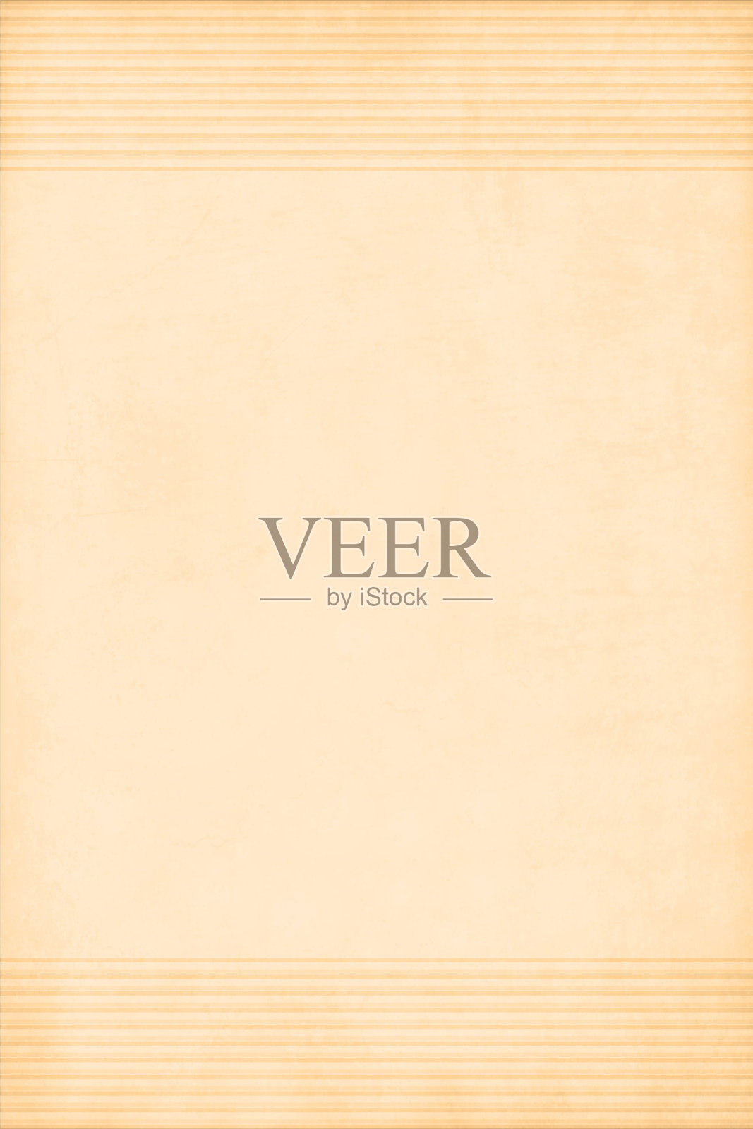 空白,空的浅棕色垃圾纹理背景与条纹边框上和底部。插画图片素材