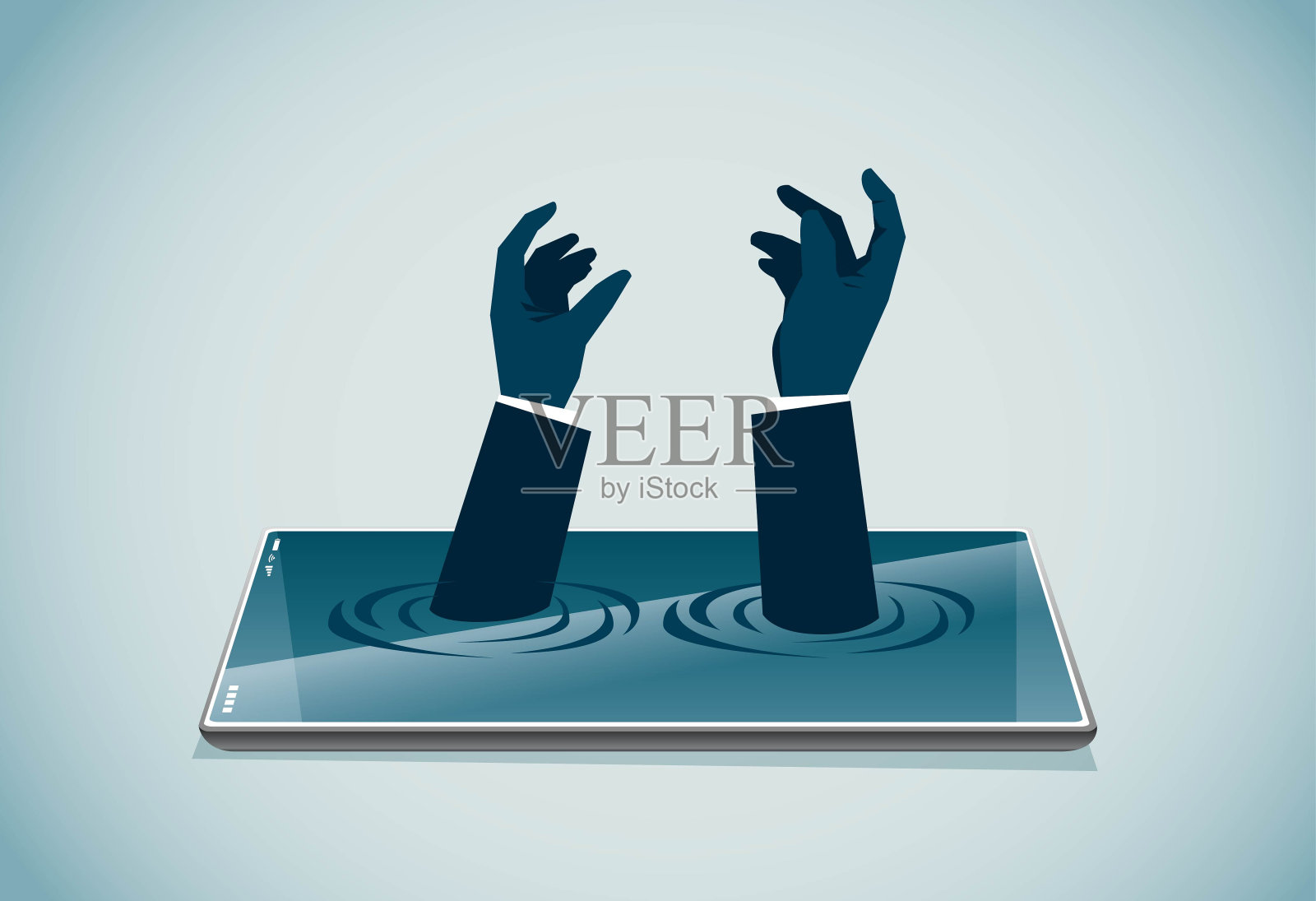 手机迷插画图片素材