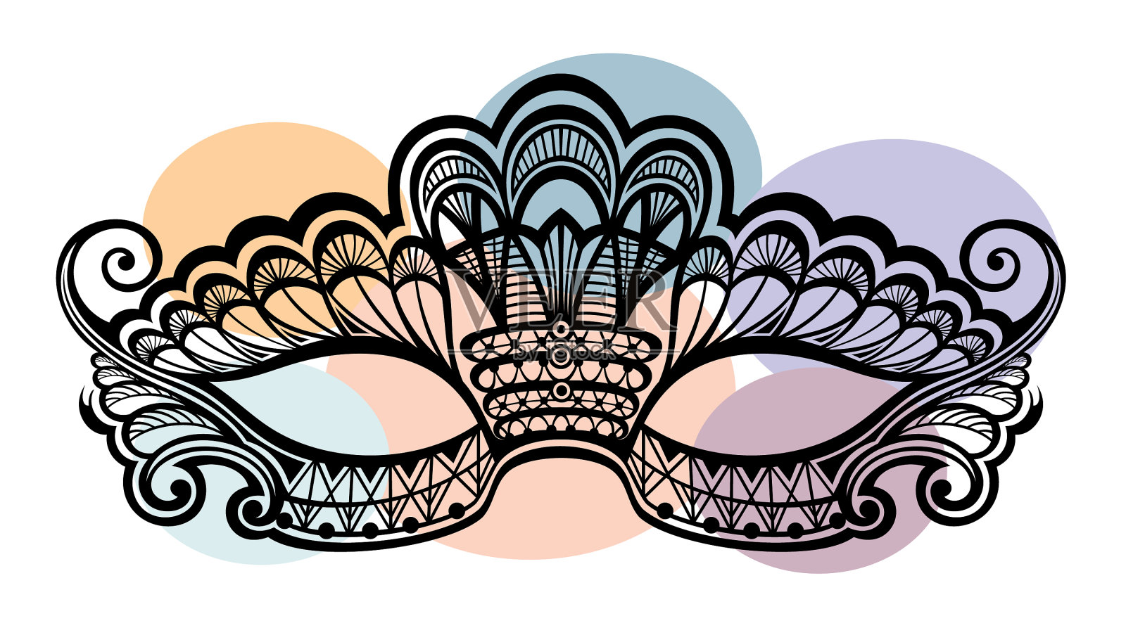 狂欢节面具插画图片素材