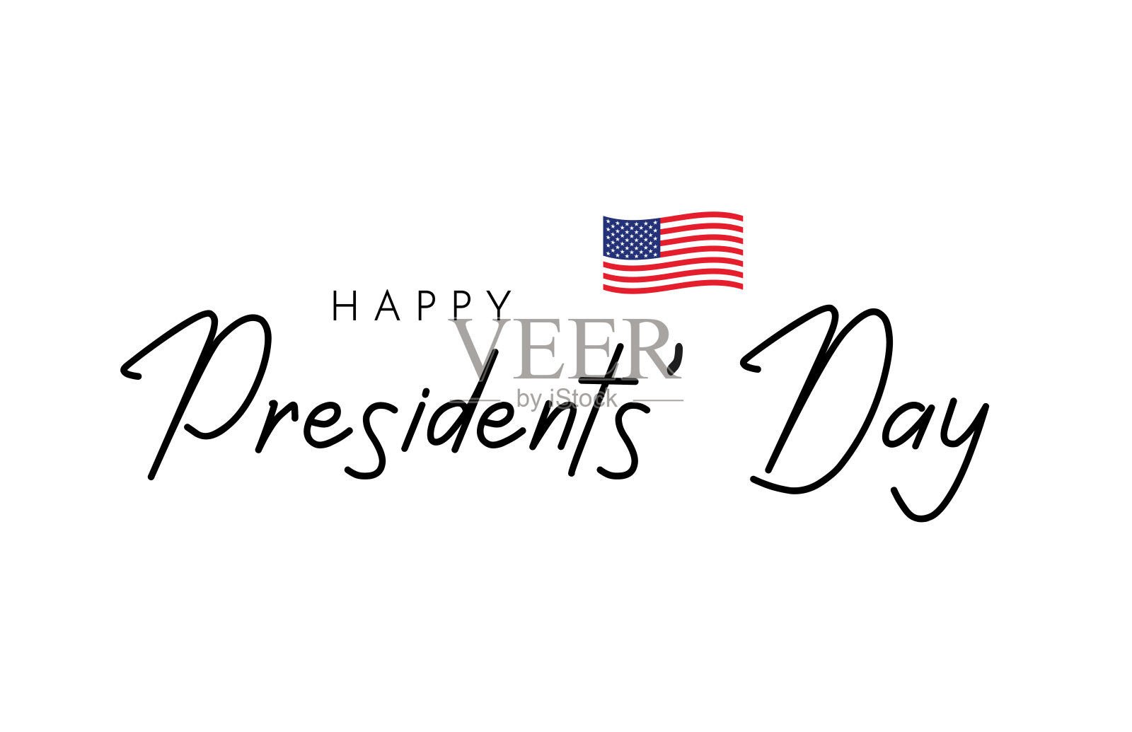 总统日快乐的文字背景。向量插画图片素材