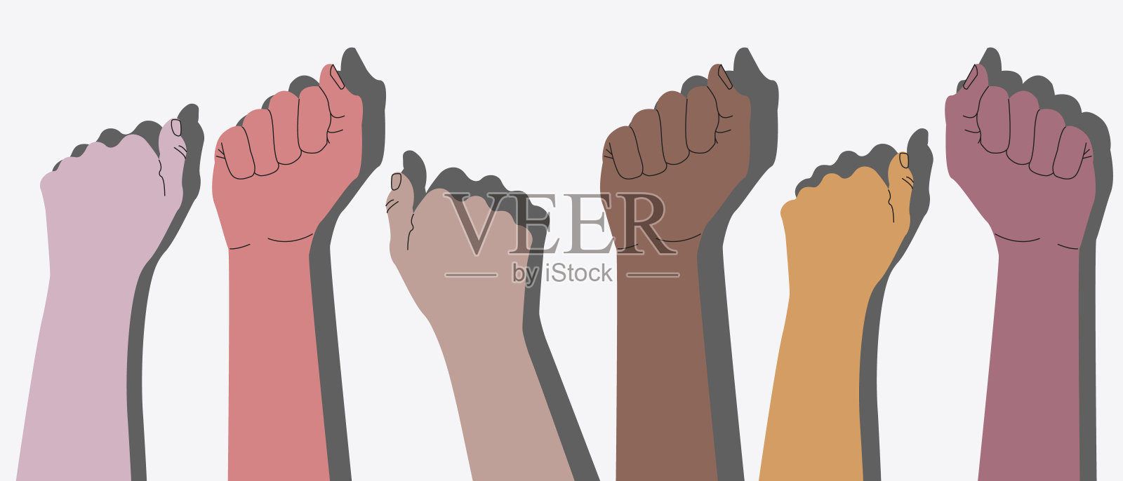 紧握拳头的双手设计元素图片