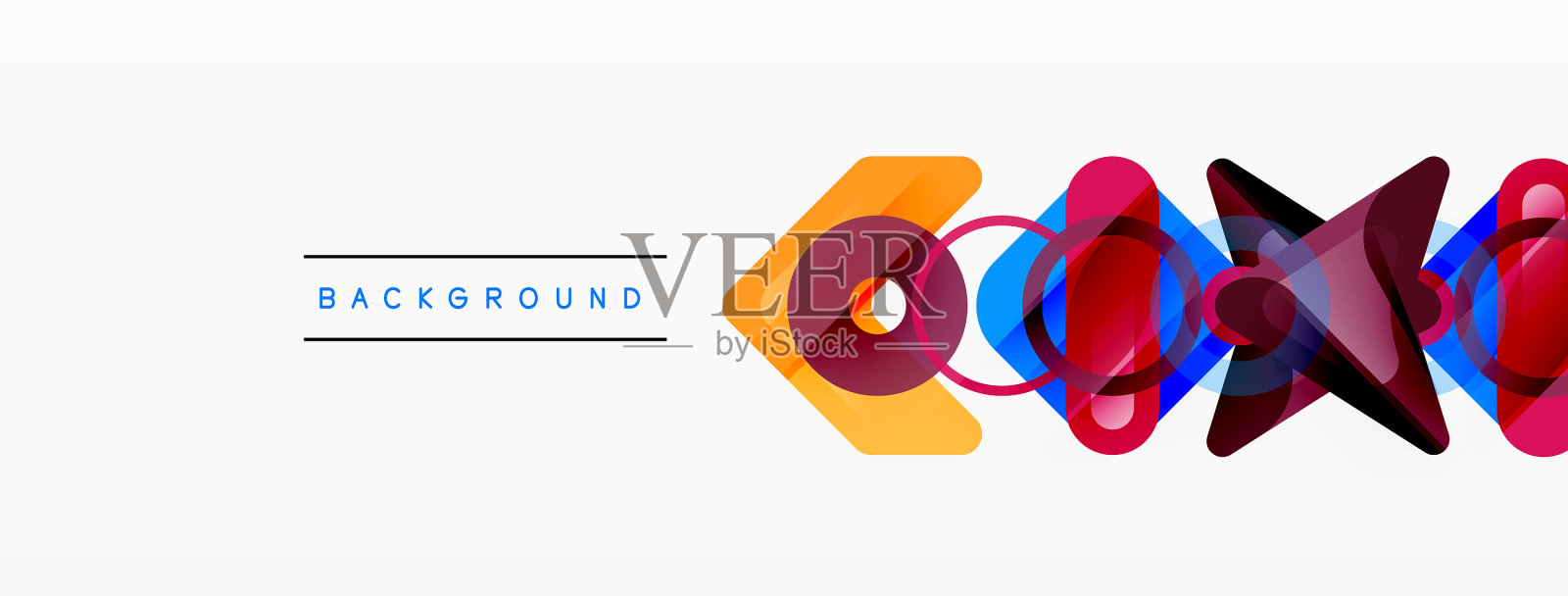 彩色几何抽象背景最小插画图片素材