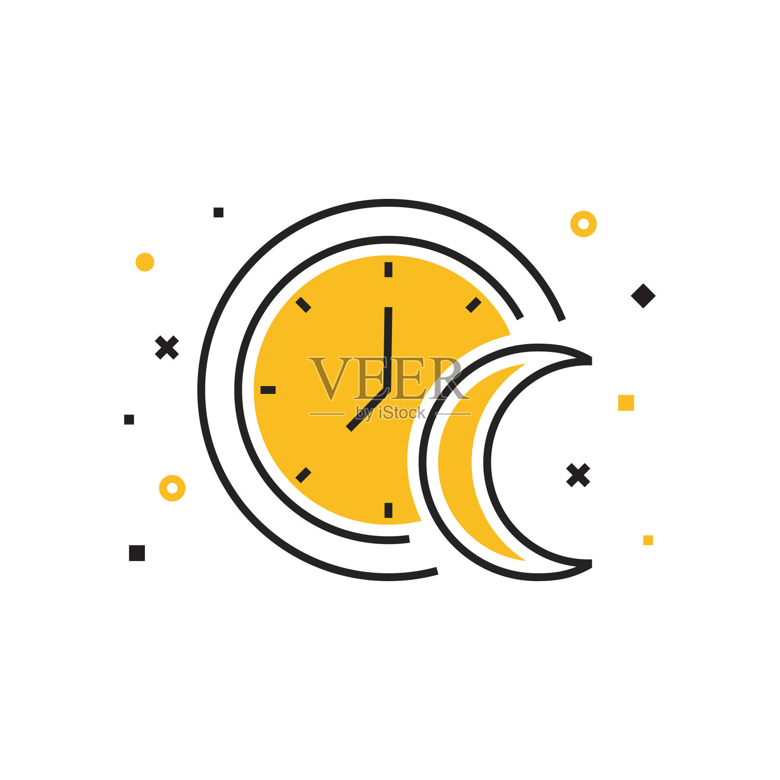 平行线图标,轮廓向量符号插图。插画图片素材