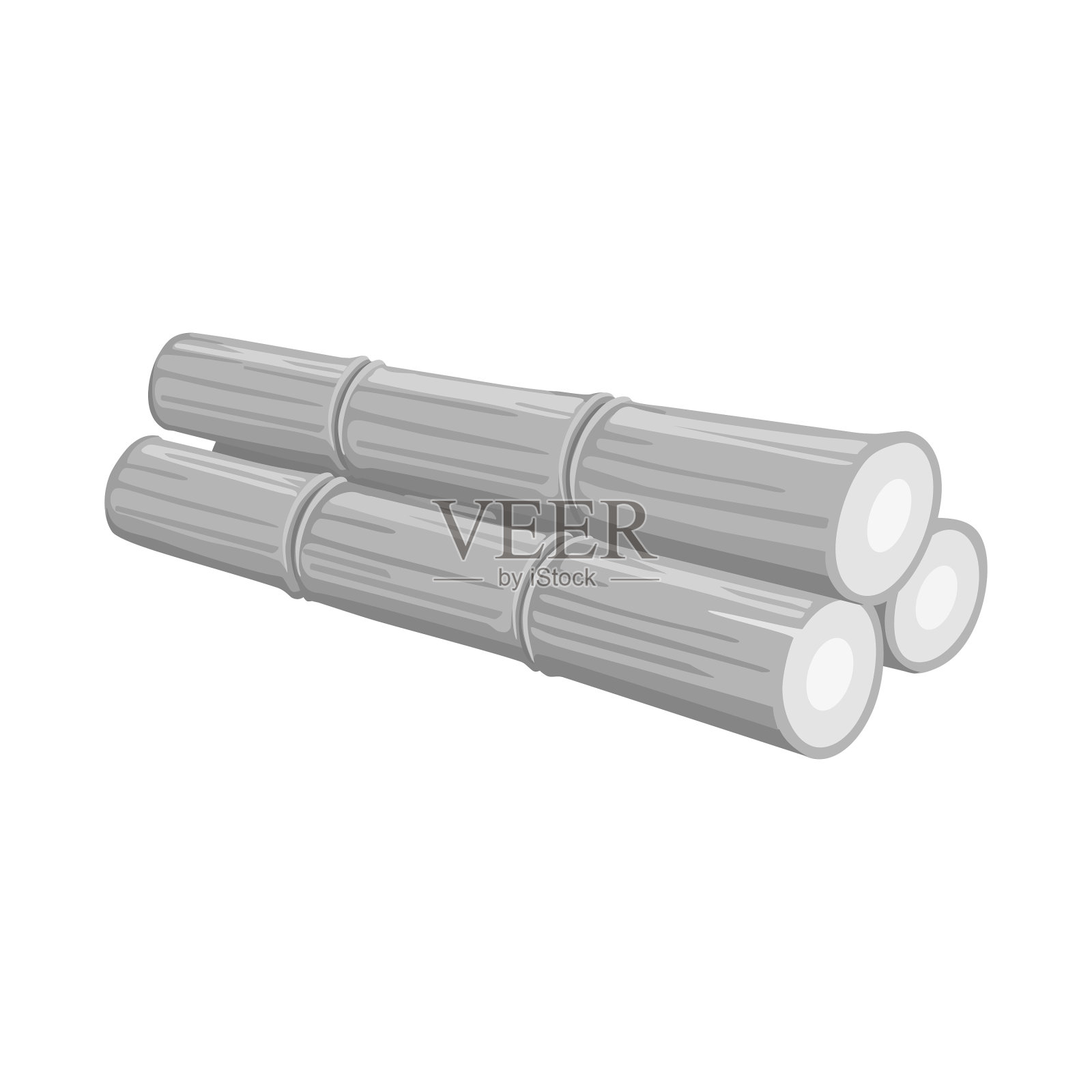 茎和糖符号网分离物插画图片素材