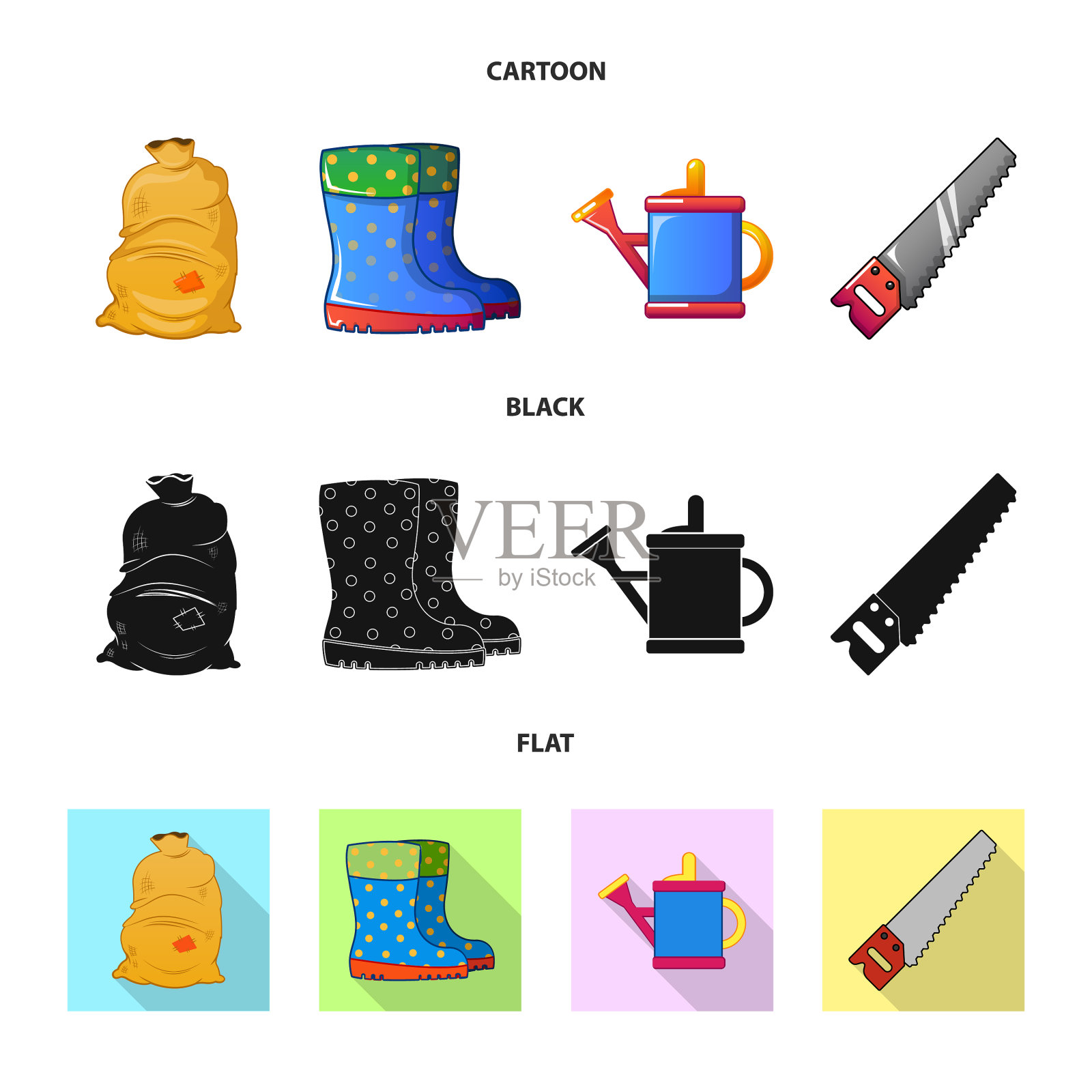 设计农场和农业标志套图标素材