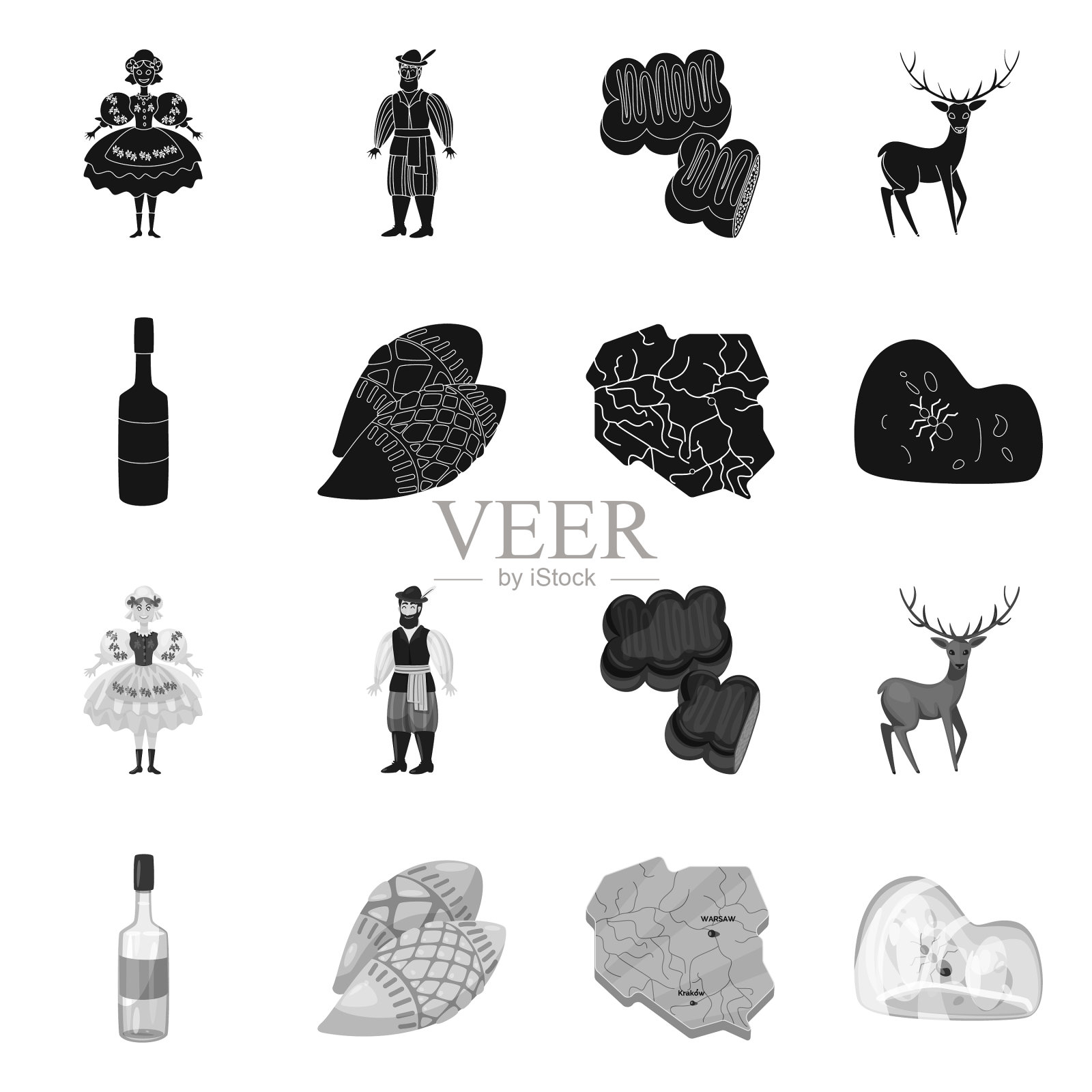 传统旅游标志插画图片素材