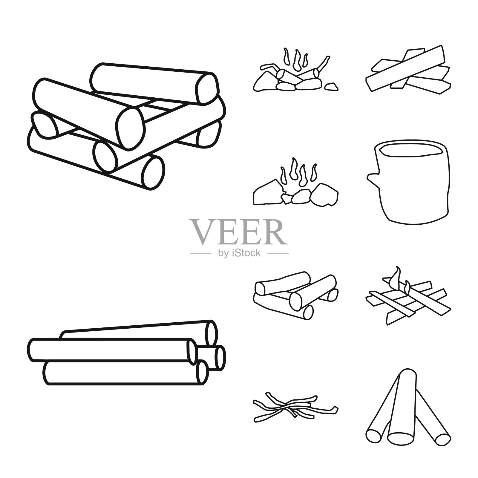 孤立的对象纹理和建筑标志插画图片素材