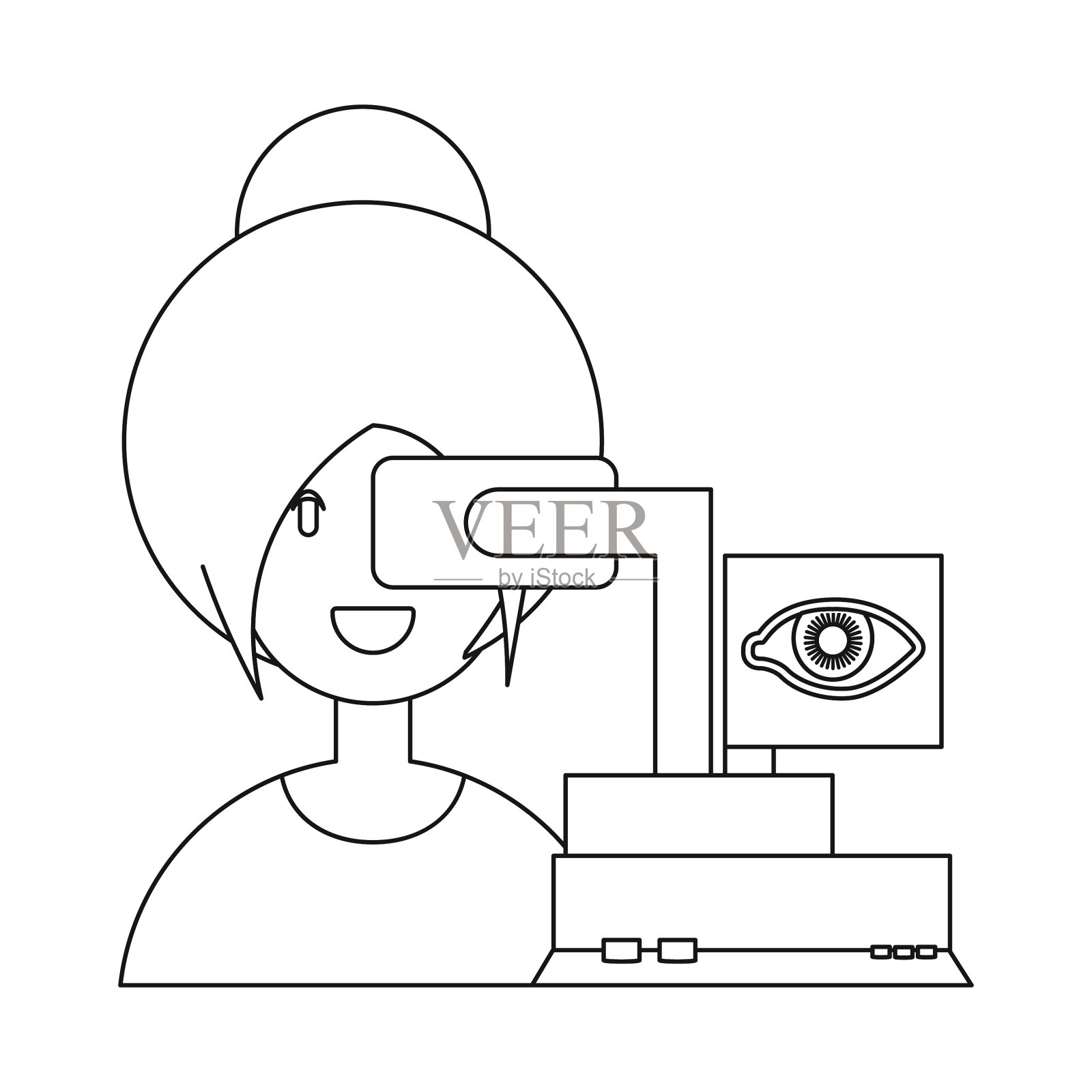 设备及测试图标插画图片素材