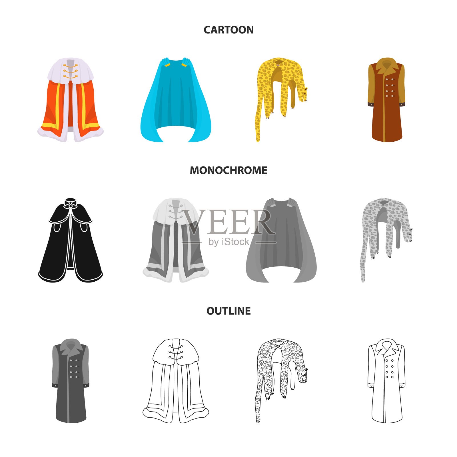 面料服装标识插画图片素材