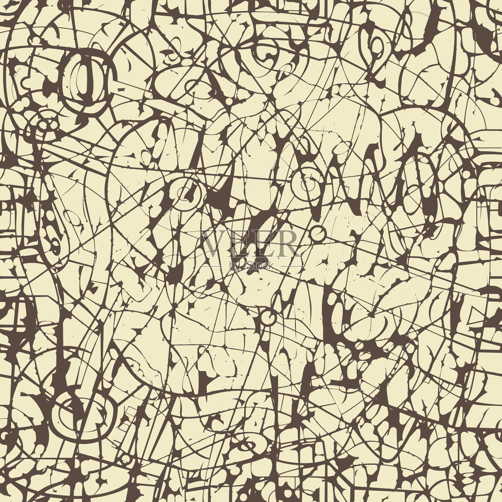 类似于道路地图的抽象无缝图案插画图片素材