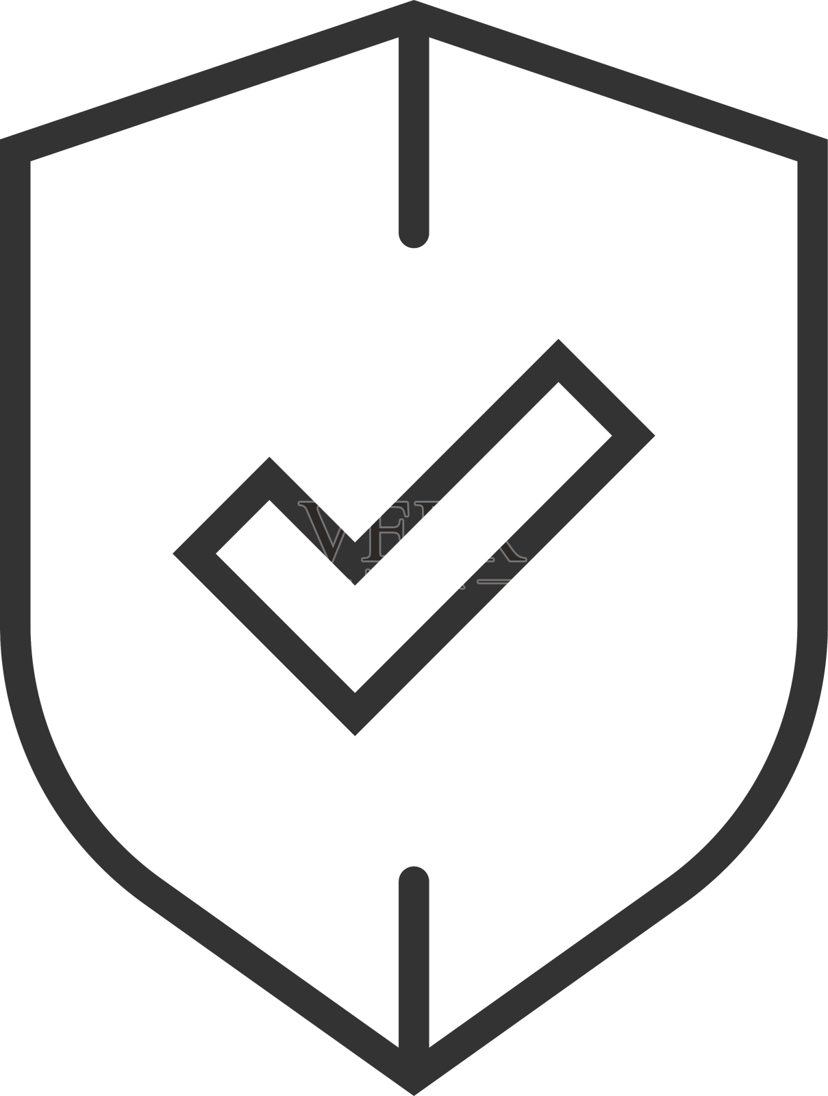 盾与复选标记图标在平面样式保护图标素材