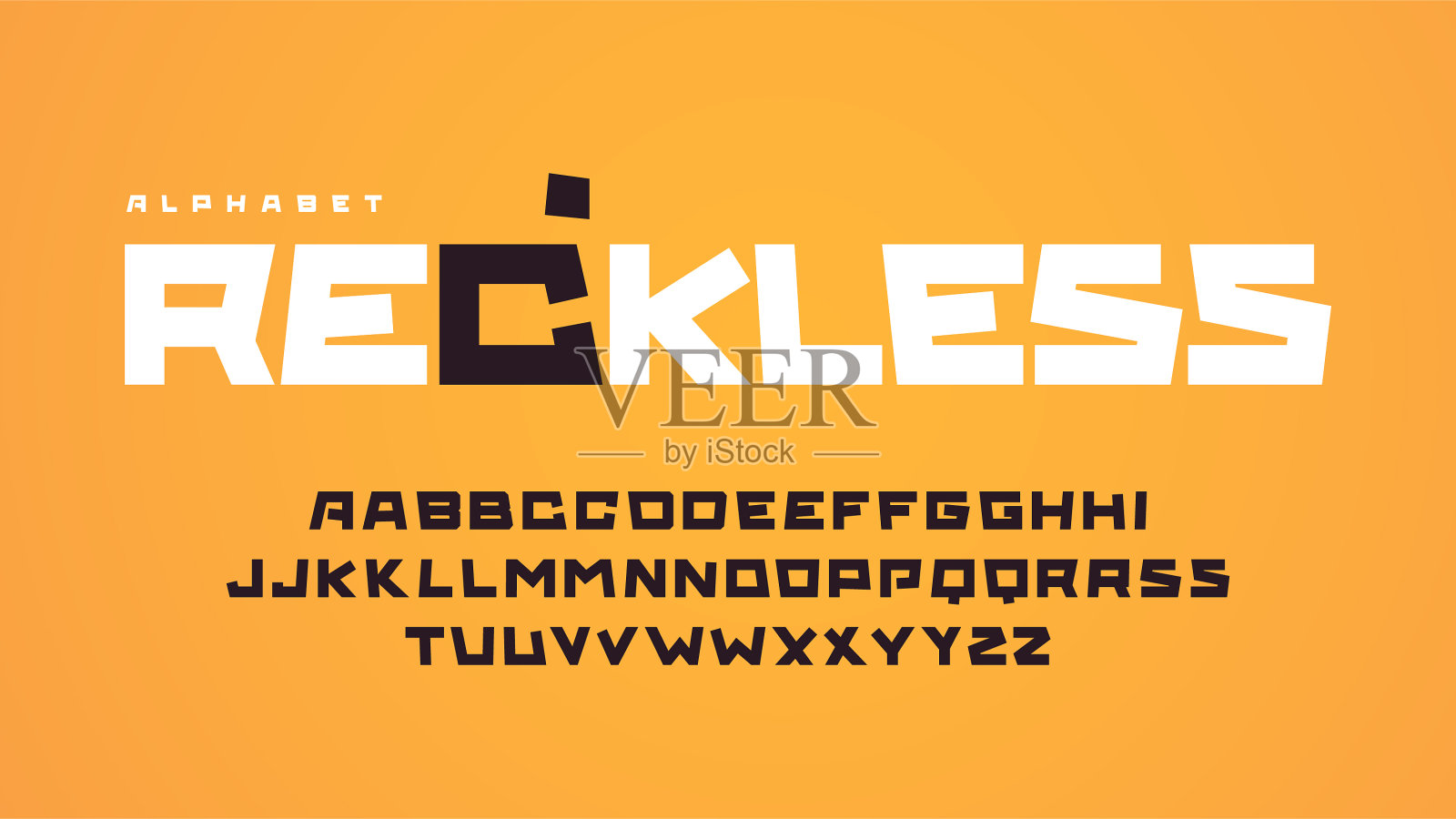 时尚卡通都市风格字母插画图片素材