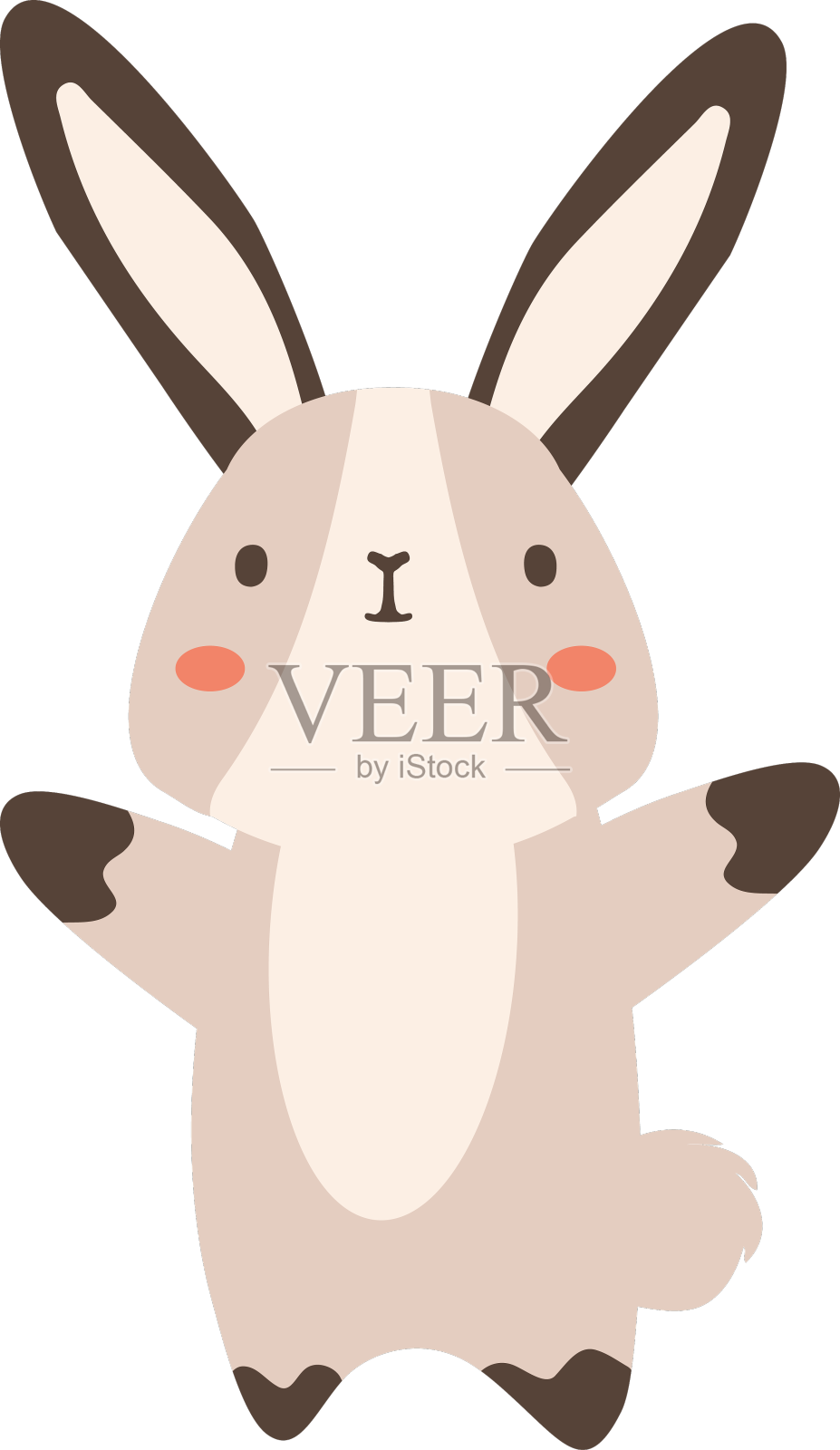 快乐兔兔卡通设计元素图片