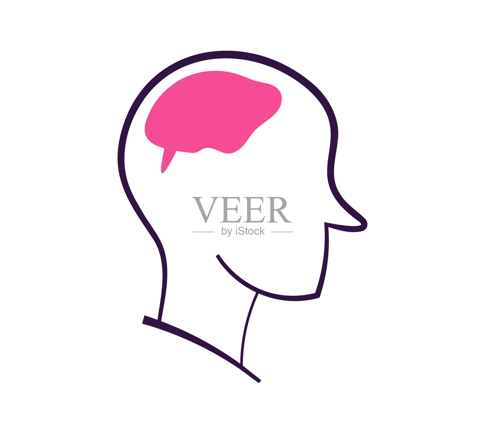 有大脑的人插画图片素材