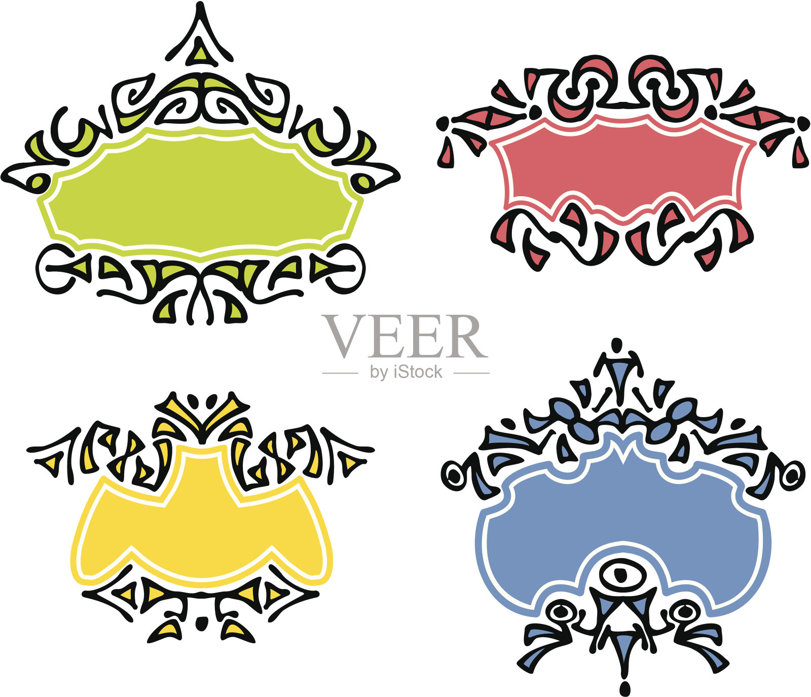 装饰性的徽章插画图片素材