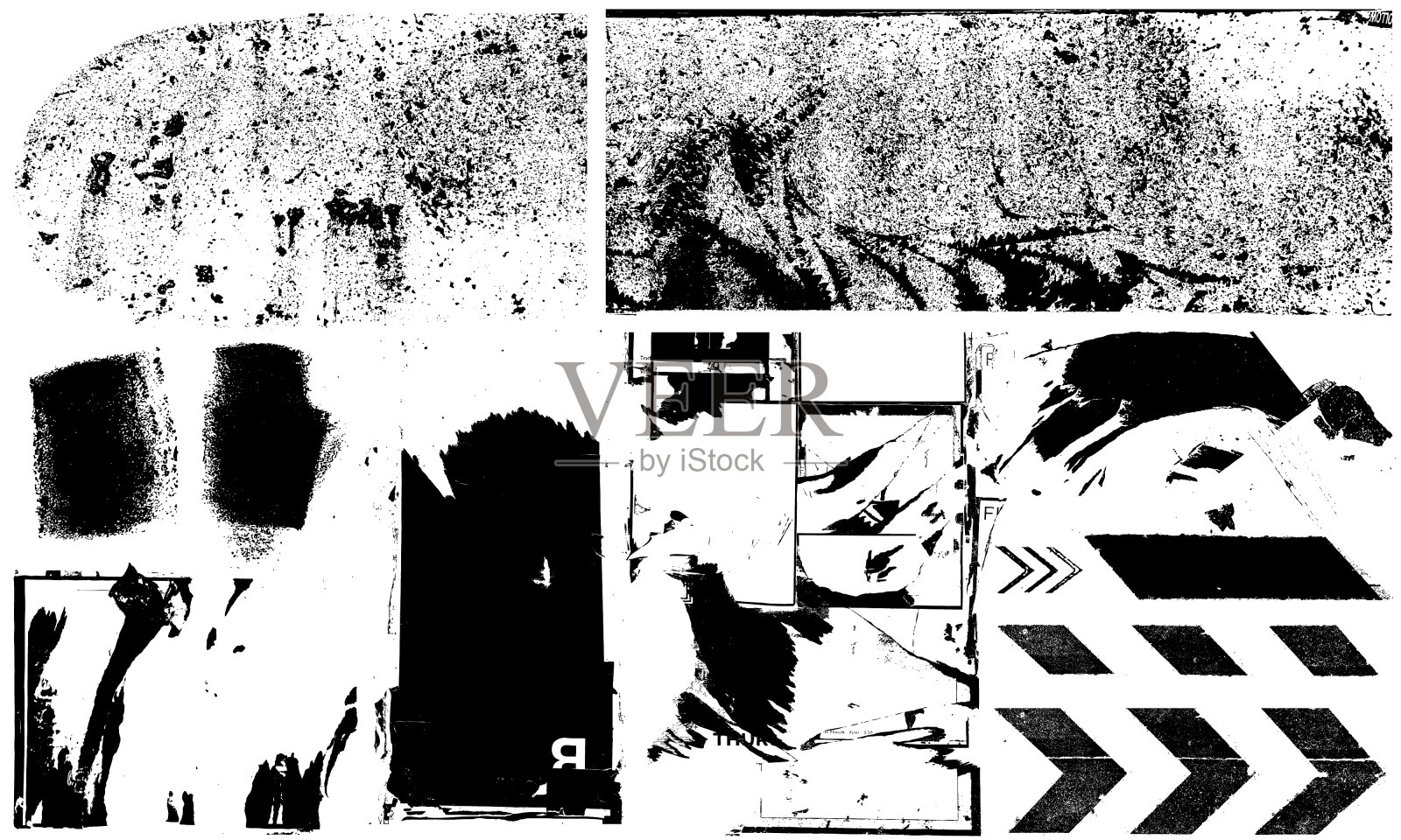 黑色垃圾摇滚的纹理和设计元素插画图片素材