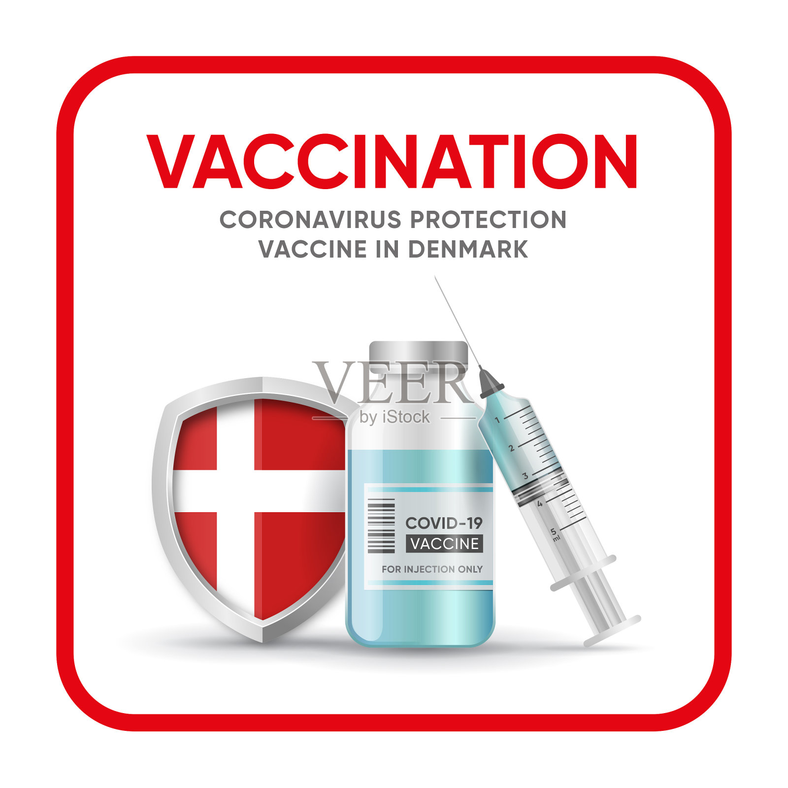 疫苗-冠状病毒和流感疫苗套装插画图片素材