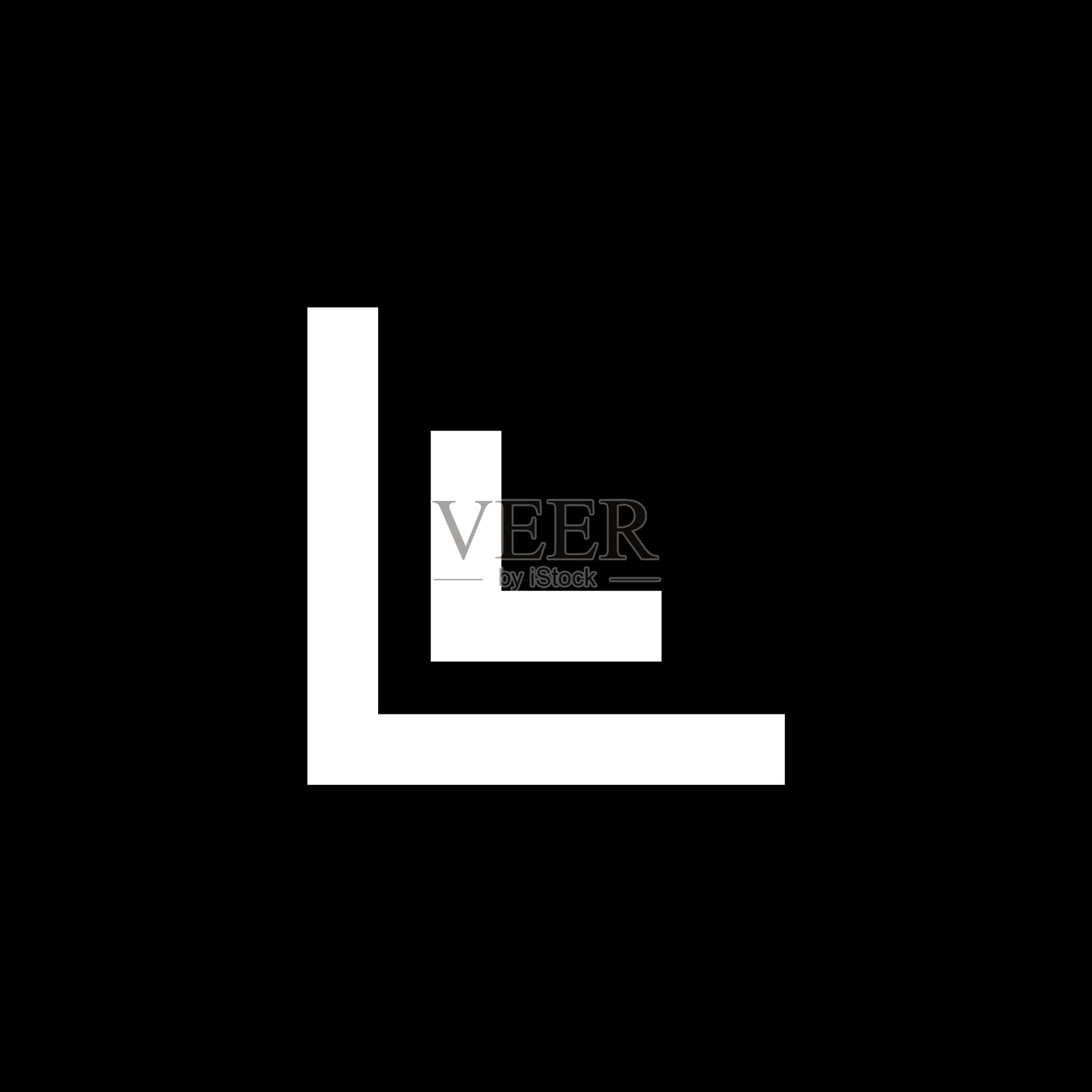 L字标志套装插画图片素材