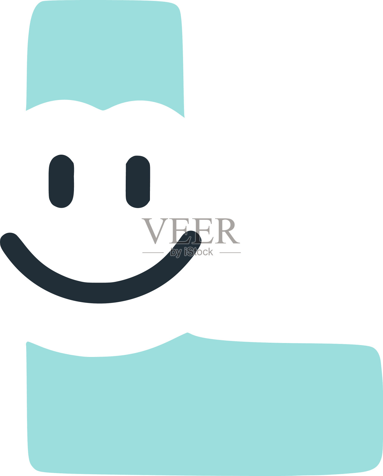 字母l脸上带着微笑,字符在插画图片素材