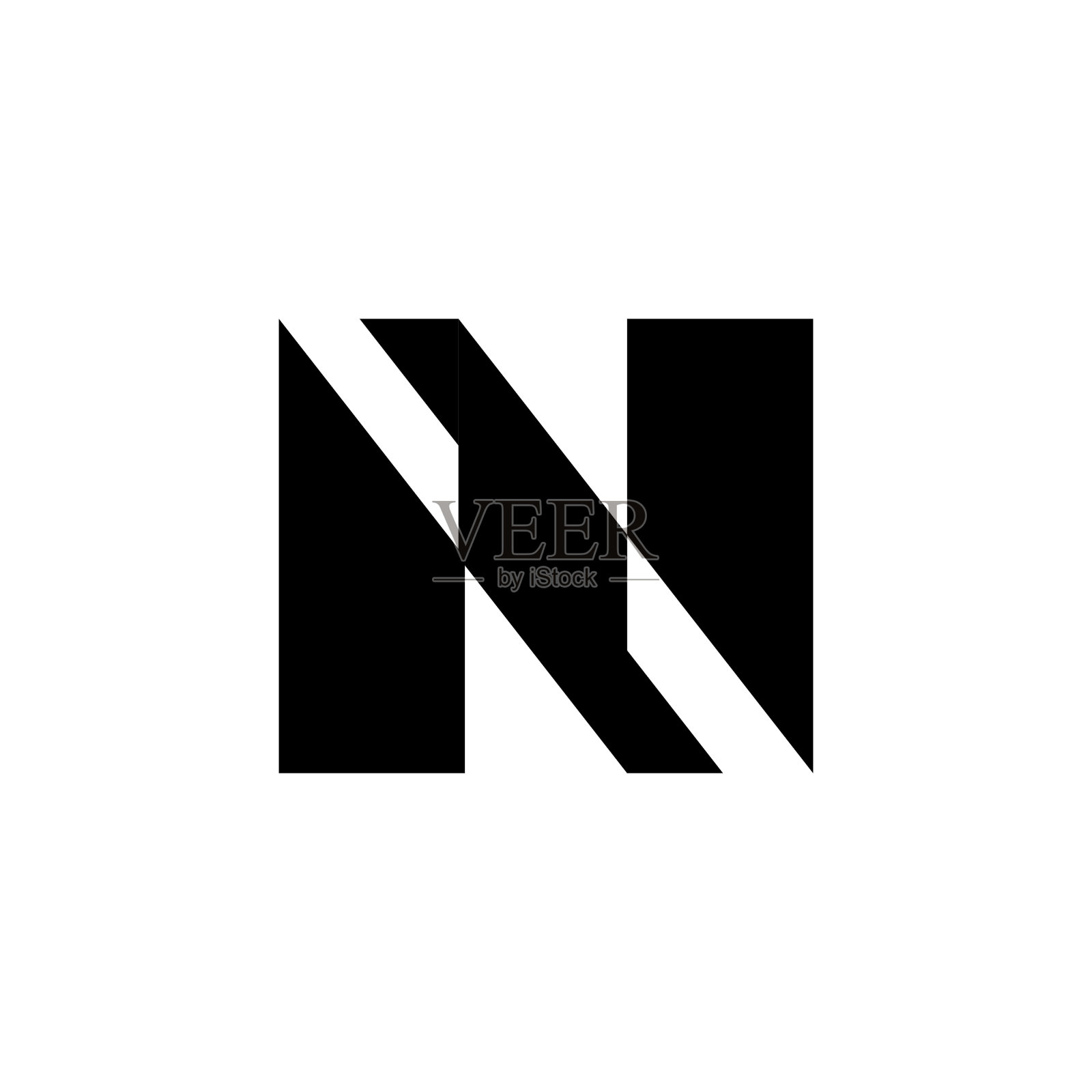 字母N标志插画图片素材