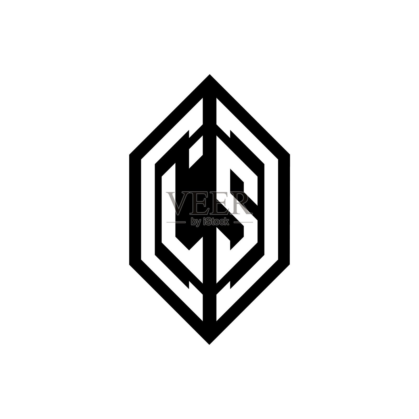 l标志字母组合设计模板插画图片素材