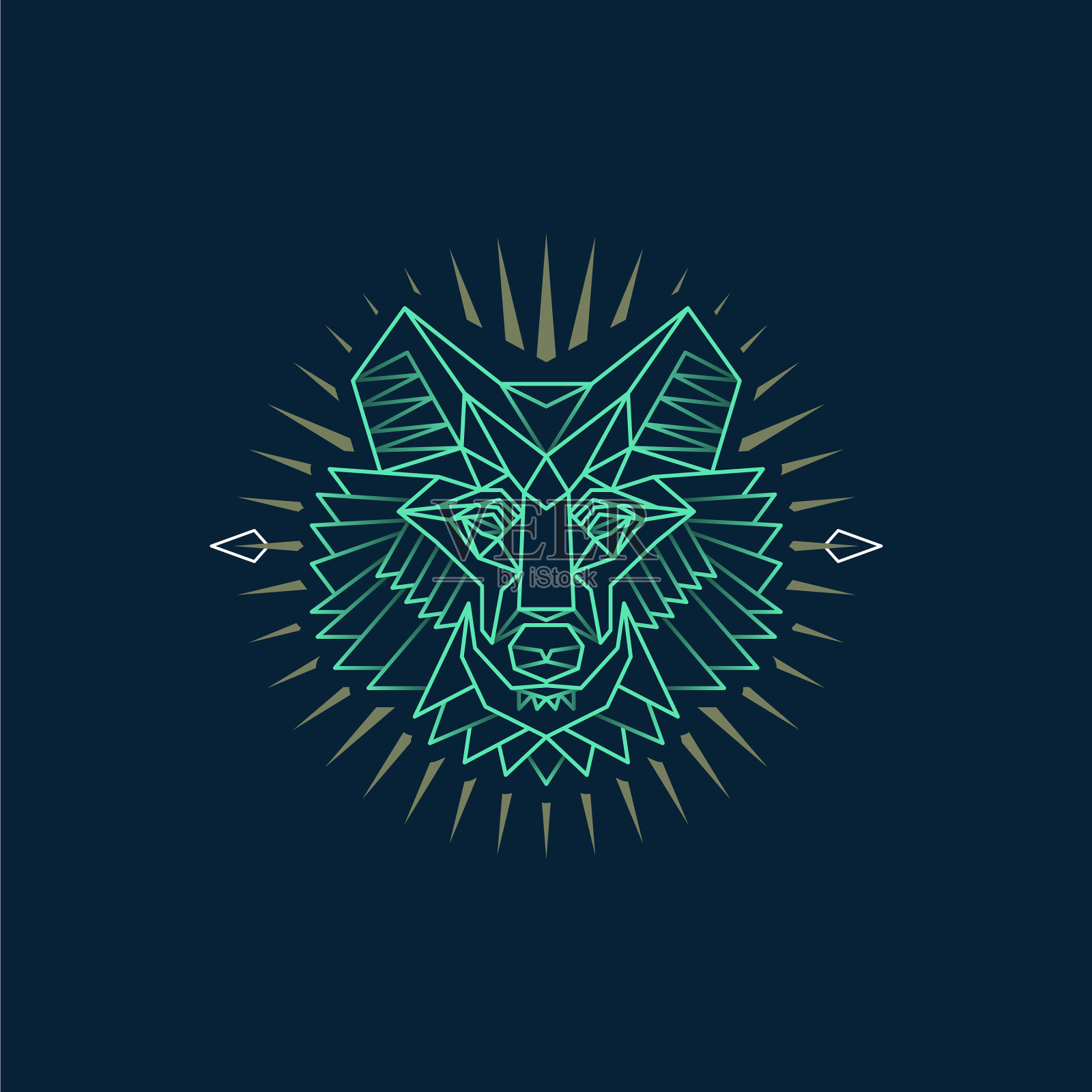 抽象的动物插画图片素材