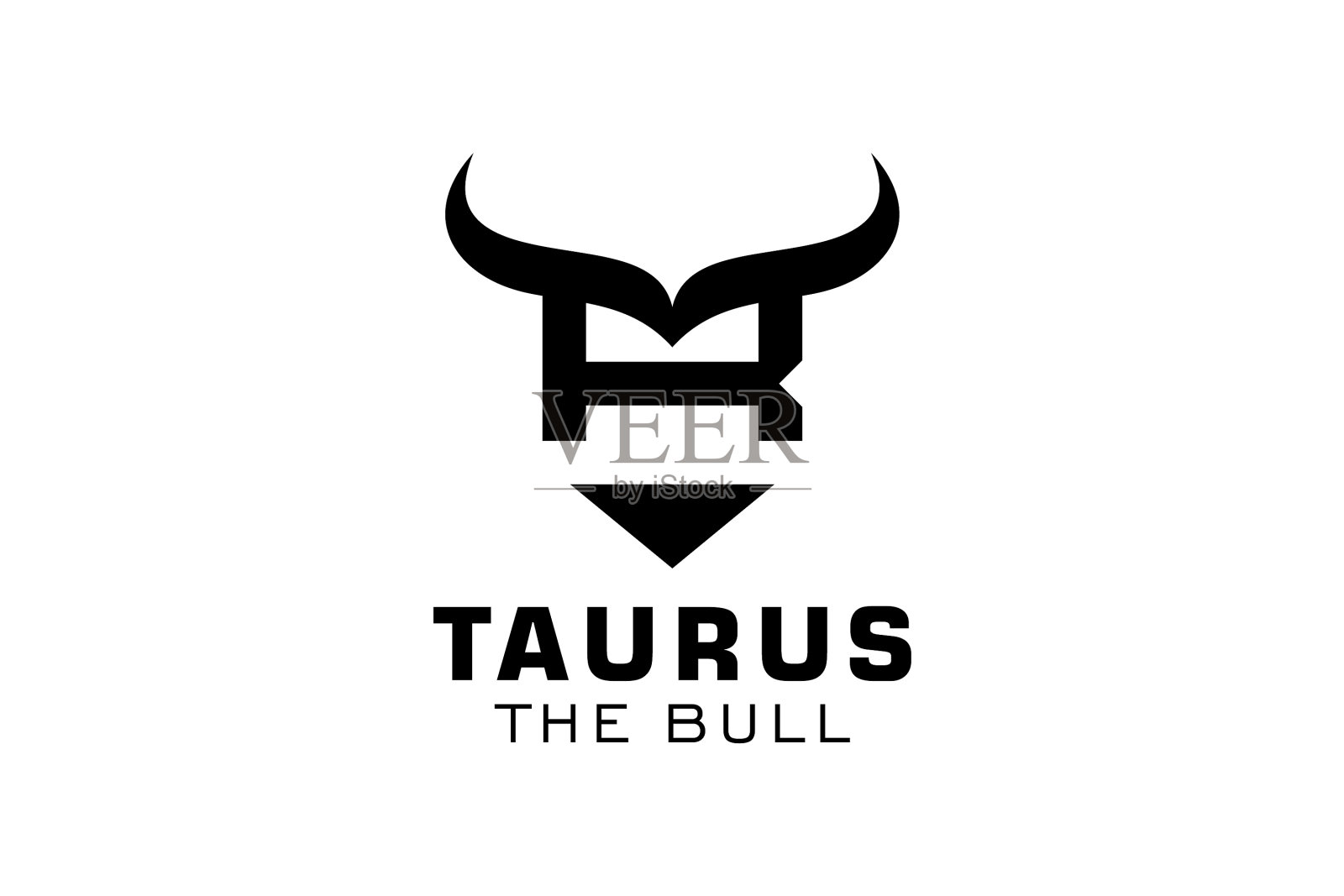 字母r标志公牛标志头公牛标志字母组合插画图片素材