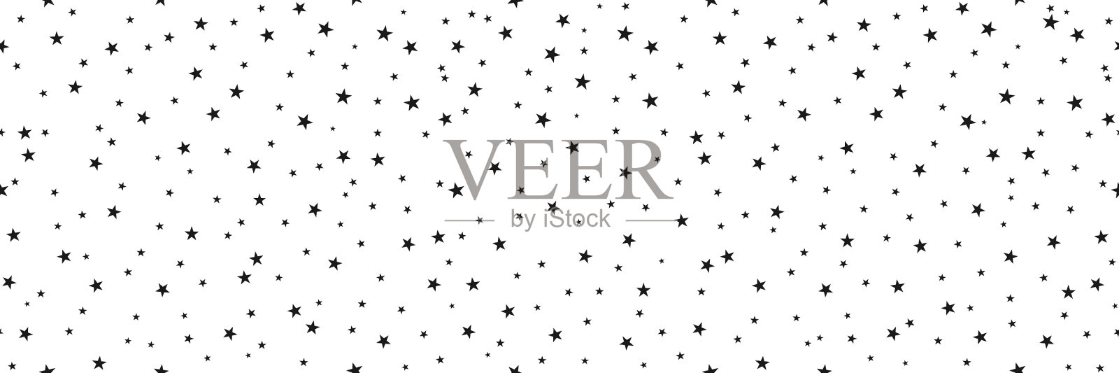 星光熠熠的无缝模式插画图片素材