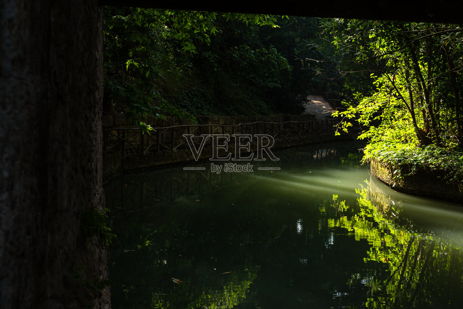 希腊罗德岛的罗迪尼公园照片摄影图片