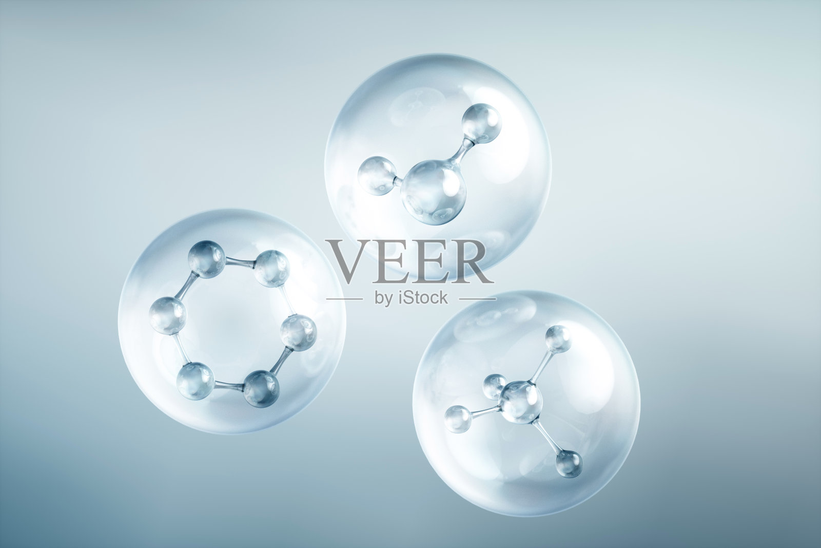 3D渲染微观分子模型照片摄影图片