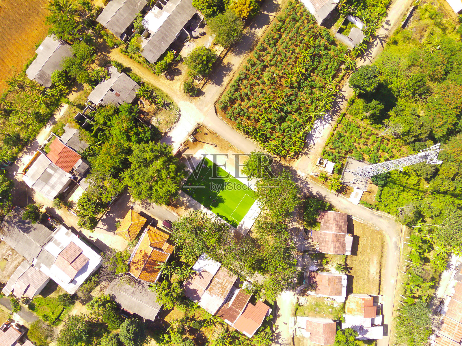 山顶乡村的风景优美照片摄影图片