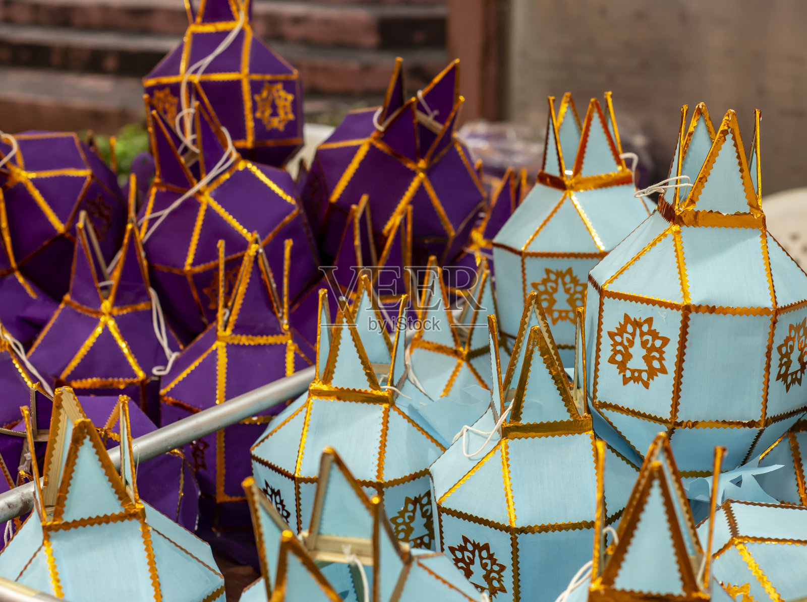 为易鹏节准备的泰式纸灯笼照片摄影图片