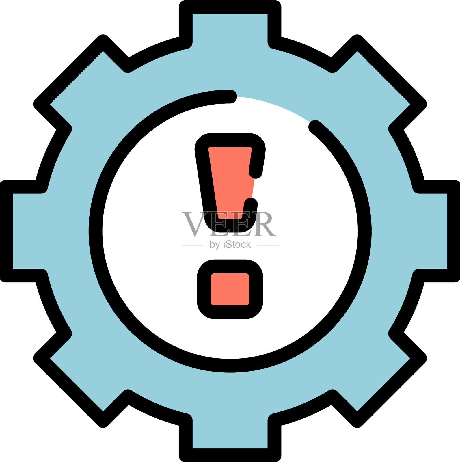 齿轮风险计划图标扁平图标素材