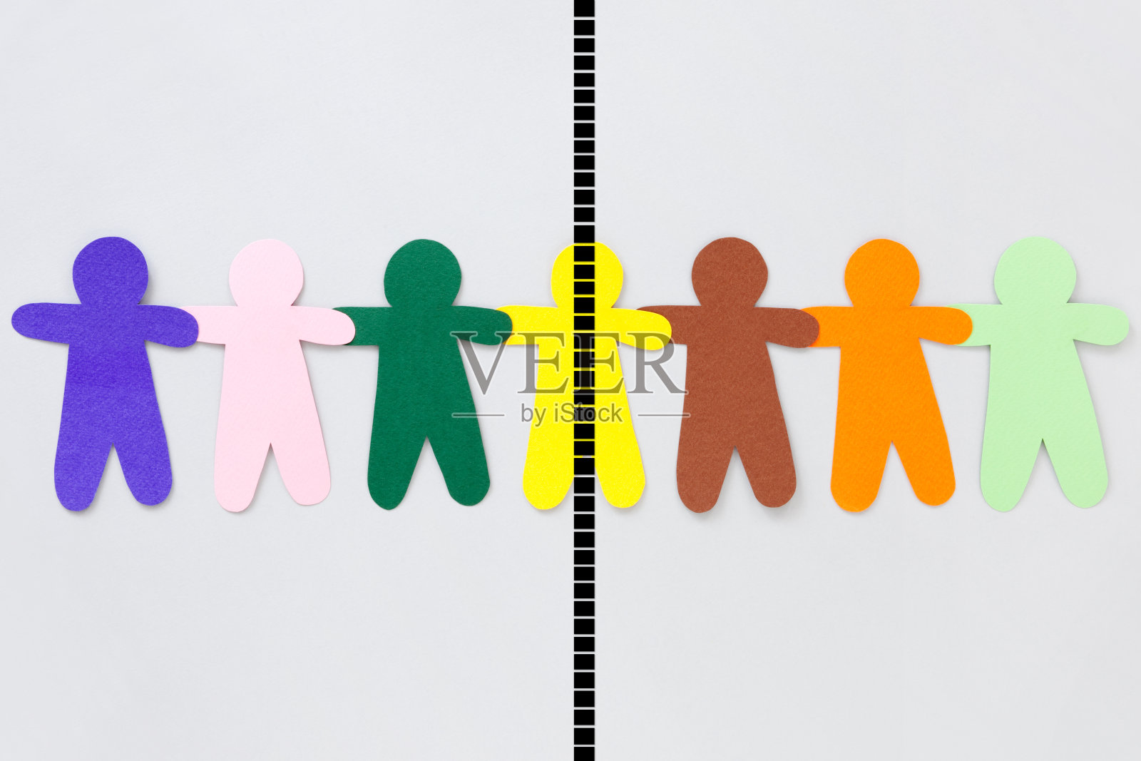 多肤色的男孩插画图片素材