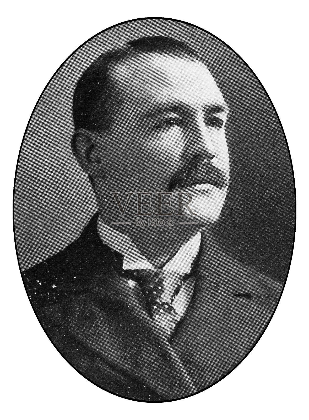 著名纽约人的肖像:爱德华·埃弗雷特·麦考尔插画图片素材