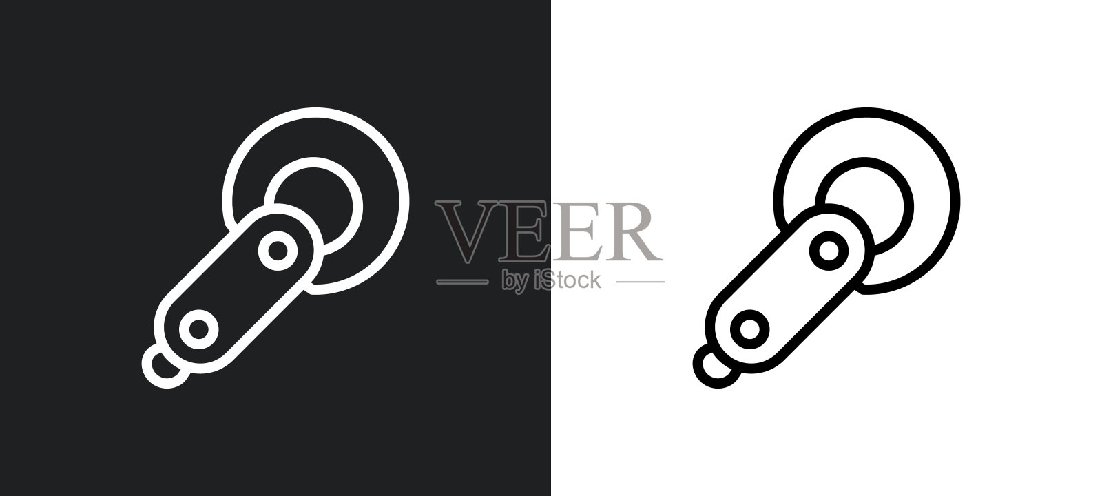 抛光器勾勒出白色和黑色的图标。从网络,移动应用程序和用户界面的建筑集合抛光平面矢量图标。图标素材