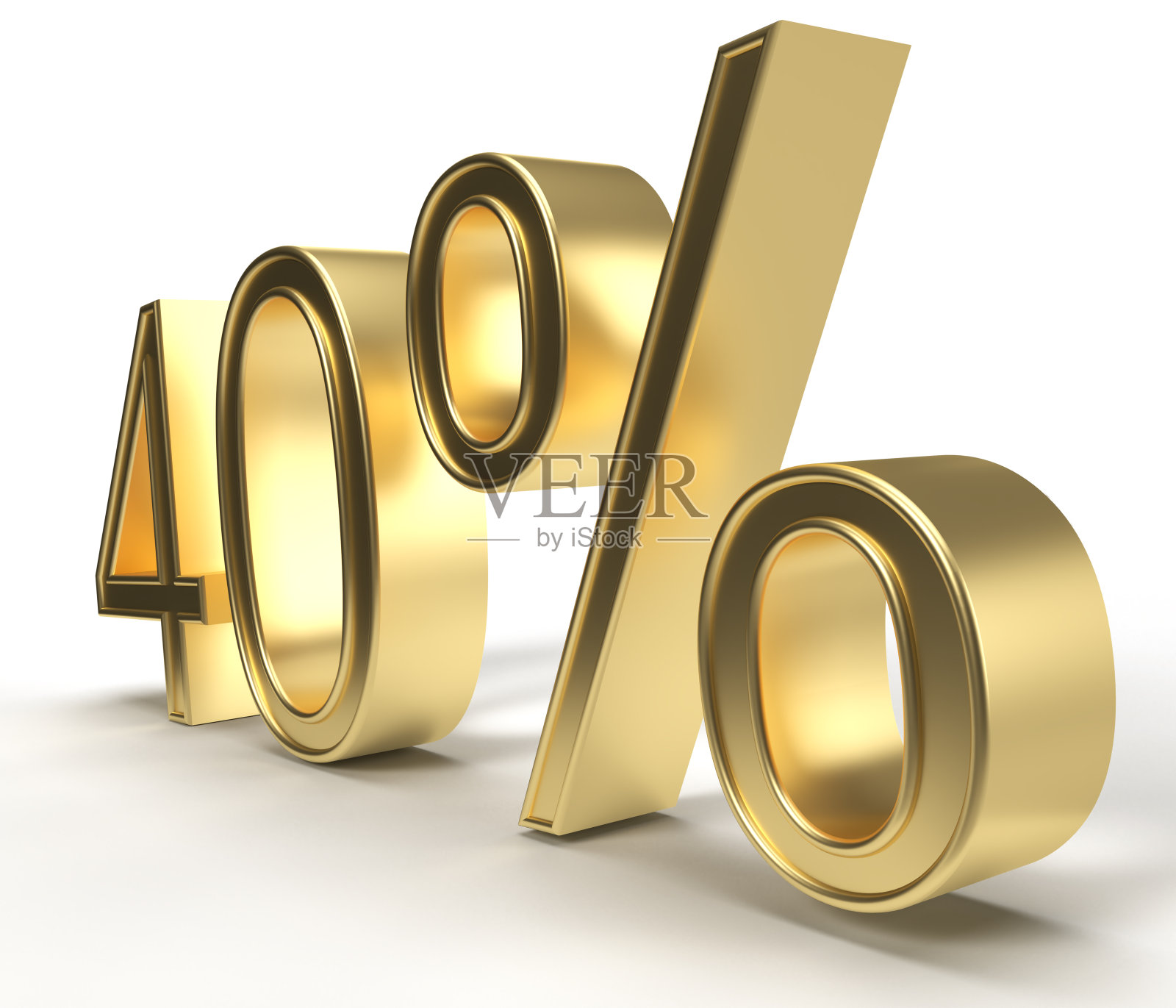 3D插图40%金数照片摄影图片