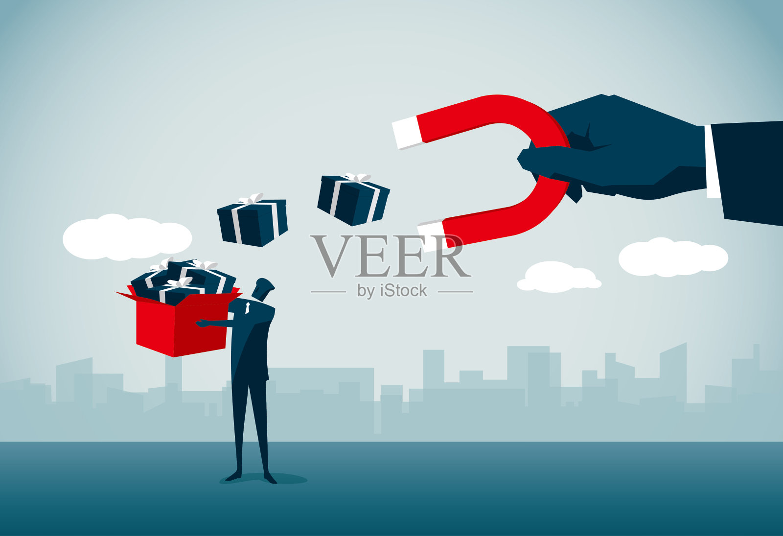 引力场插画图片素材