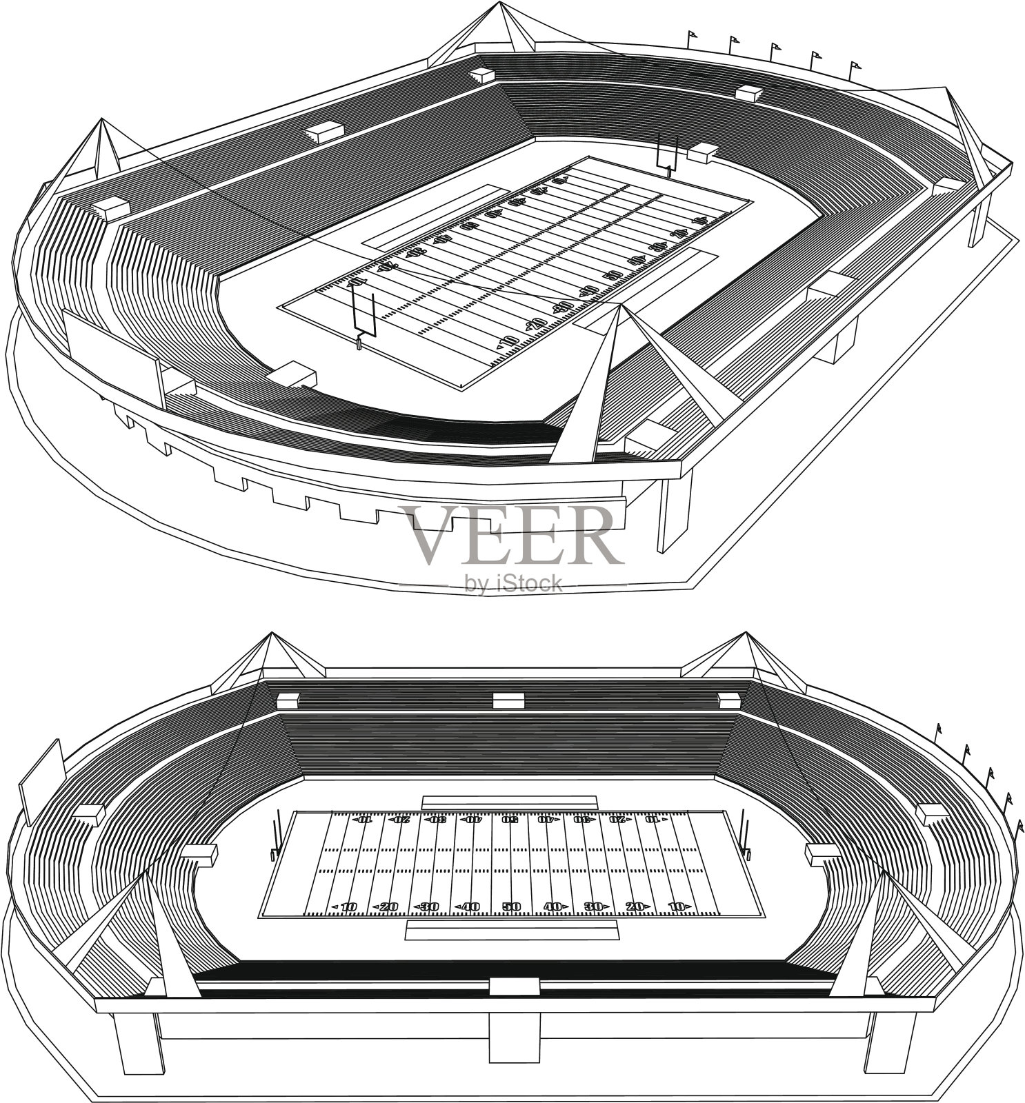 足球场插画图片素材