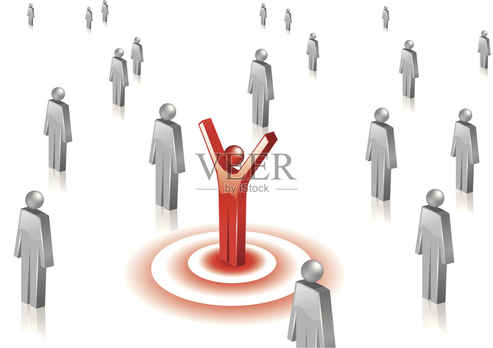 目标一插画图片素材