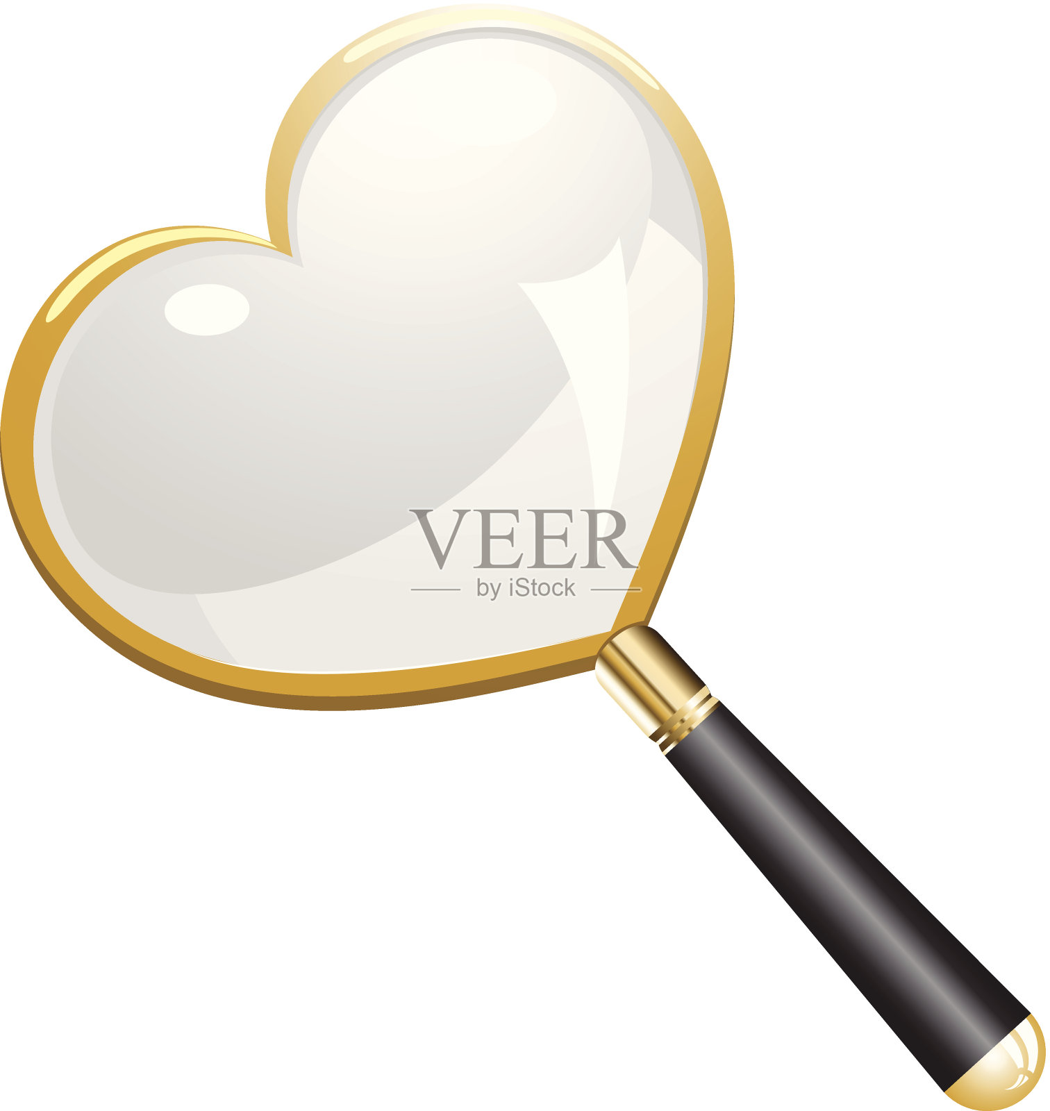 爱情搜索放大镜插画图片素材