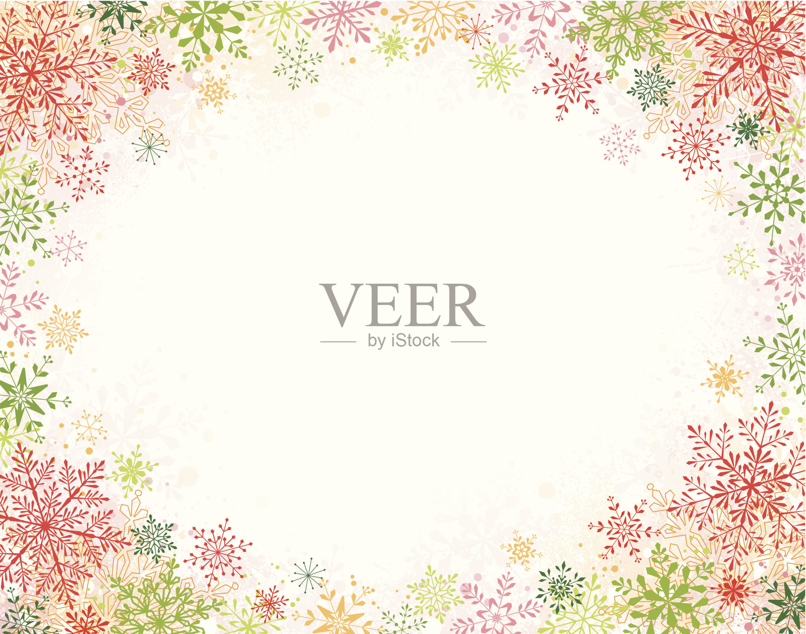 喜庆的圣诞帧插画图片素材