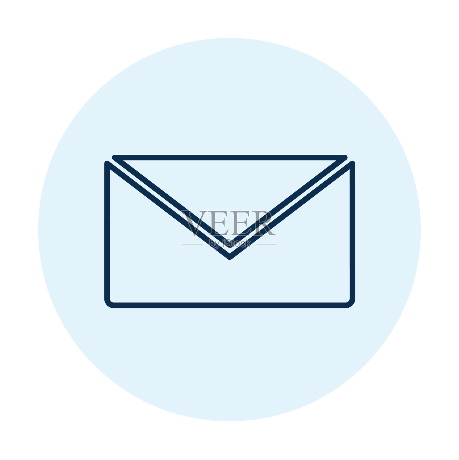 细线样式的电子邮件网页用户界面图标插画图片素材