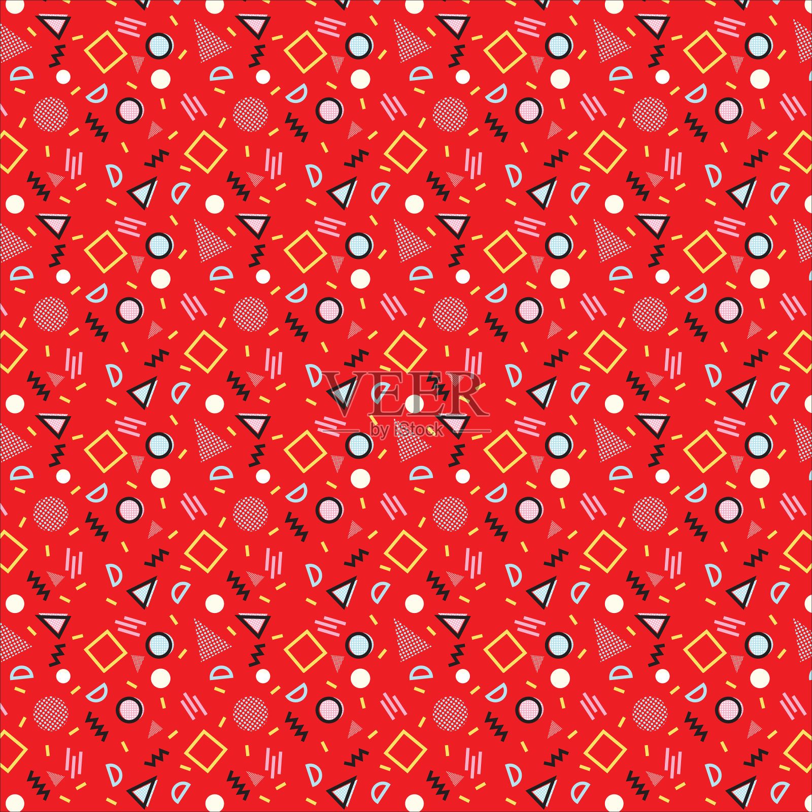 无缝的90年代背景插画图片素材